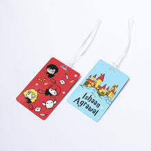Load image into Gallery viewer, Official Harry Potter Hogwarts Chibi Characters Personalised Bag/Baggage Tag Luggage Tag - Set of 2