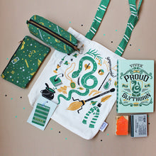 Load image into Gallery viewer, Official Harry Potter Slytherin Themed Personalised Stationery Gift Hamper