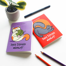 Load image into Gallery viewer, Cozy Cats Themed A6 Blank Pocket Notepads 60 Pages (Set of 2)