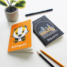 Load image into Gallery viewer, Official Harry Potter Hufflepuff House Themed A6 Blank Pocket Notepads 60 Pages (Set of 2)