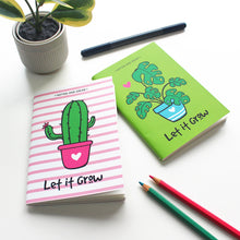 Load image into Gallery viewer, Let it Grow Plants Themed A6 Blank Pocket Notepads 60 Pages (Set of 2)