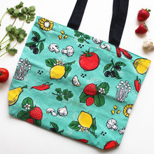 Load image into Gallery viewer, Illustrated Canvas Zippered Tote Bag With Waterproof Lining
