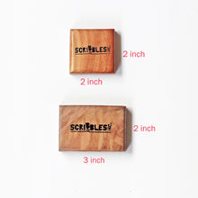 Load image into Gallery viewer, Company Logo Small Business Rubber Stamp with Wooden Mount - Small & Medium Sizes (From 1 in x 1 in to 5 in x 3 in)