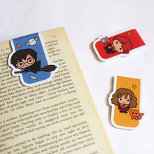 Load image into Gallery viewer, Official Harry Potter Chibi Characters Themed Magnetic Bookmarks - Set of 3