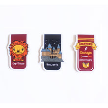 Load image into Gallery viewer, Official Harry Potter Gryffindor House Themed Magnetic Bookmarks - Set of 3