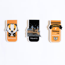 Load image into Gallery viewer, Official Harry Potter Hufflepuff House Themed Magnetic Bookmarks - Set of 3