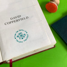 Load image into Gallery viewer, Personalised Rubber Library Stamp with Wooden Mount - Bookworm