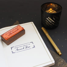 Load image into Gallery viewer, Personalised Rubber Library Stamp with a Wooden Mount - Simplistic