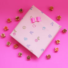 Load image into Gallery viewer, Tiny Icon Rubber Stamps with Wooden Mount for Craft and Packaging - Set of 6/15