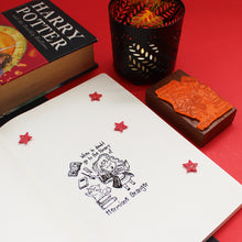 Load image into Gallery viewer, Official Harry Potter Personalised Illustrated Name Rubber Stamp with Wooden Mount - Hermione