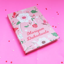 Load image into Gallery viewer, Wildflower Garden Themed A5 Hardbound Notebook Ruled Pages (Can be Personalised)