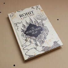 Load image into Gallery viewer, Official Harry Potter Marauders Themed A5 Hardbound Notebook Ruled Pages (Can be Personalised)