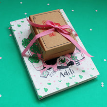 Load image into Gallery viewer, Crazy Plant Lady Themed Personalised Stamp and Hardbound Notebook Combo