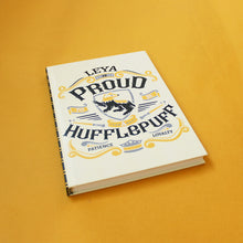 Load image into Gallery viewer, Official Harry Potter Hufflepuff House A5 Hardbound Notebook Ruled Pages (Can be Personalised)