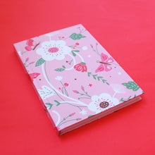 Load image into Gallery viewer, Wildflower Garden Themed A5 Hardbound Notebook Ruled Pages (Can be Personalised)