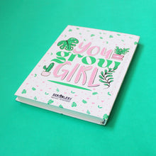 Load image into Gallery viewer, Crazy Plant Lady Themed A5 Hardbound Notebook Ruled Pages (Can Be Personalised)
