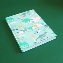 Load image into Gallery viewer, Dinosaurs Themed A5 Hardbound Notebook Ruled Pages (Can Be Personalised)