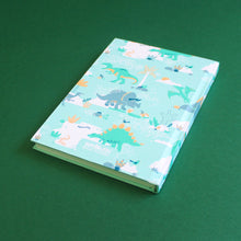 Load image into Gallery viewer, Dinosaurs Themed A5 Hardbound Notebook Ruled Pages (Can Be Personalised)
