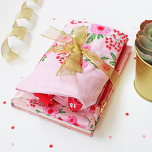 Load image into Gallery viewer, Spring-Flower Themed Curated Gift Hamper - Set of Tote Bag, Pouch & Notebook - Pink