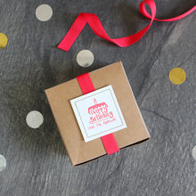 Load image into Gallery viewer, Personalised Wooden Name Stamp - Happy Birthday Cake