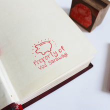 Load image into Gallery viewer, Personalised Wooden Name Stamp - Piggy Bank