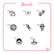 Load image into Gallery viewer, Mini Icon Rubber Stamps with Wooden Mount for Craft and Packaging - Set of 4/12