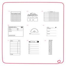 Load image into Gallery viewer, Journal Rubber Stamps with Wooden Mount