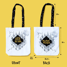 Load image into Gallery viewer, Official Harry Potter Illustrated Front/Back Canvas Zippered Tote Bag - Marauders (Can be Personalised)