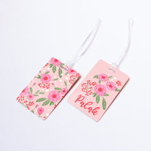 Load image into Gallery viewer, Pink Springflower Personalised Bag/Baggage Tag Luggage Tag - Set of 2
