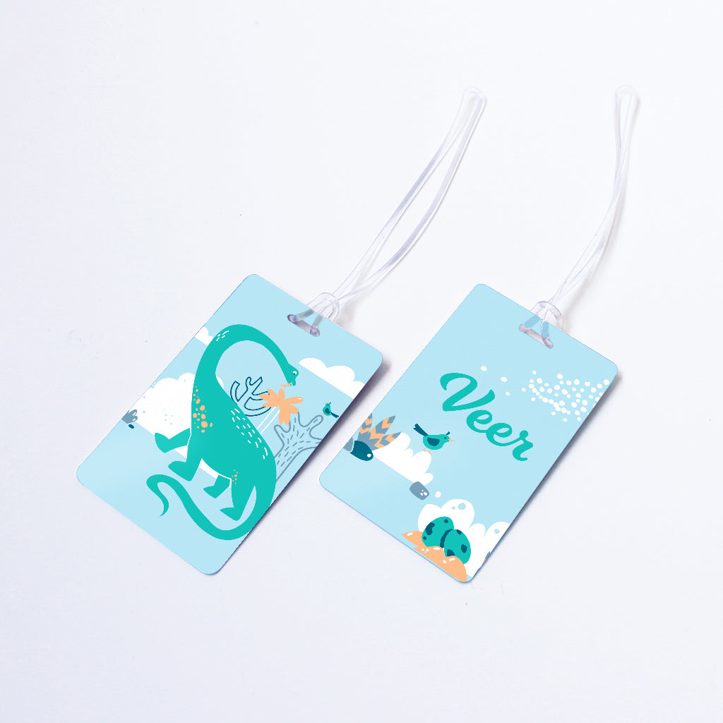 Dinosaurs Themed Personalised Bag/Baggage Tag Luggage Tag - Set of 2