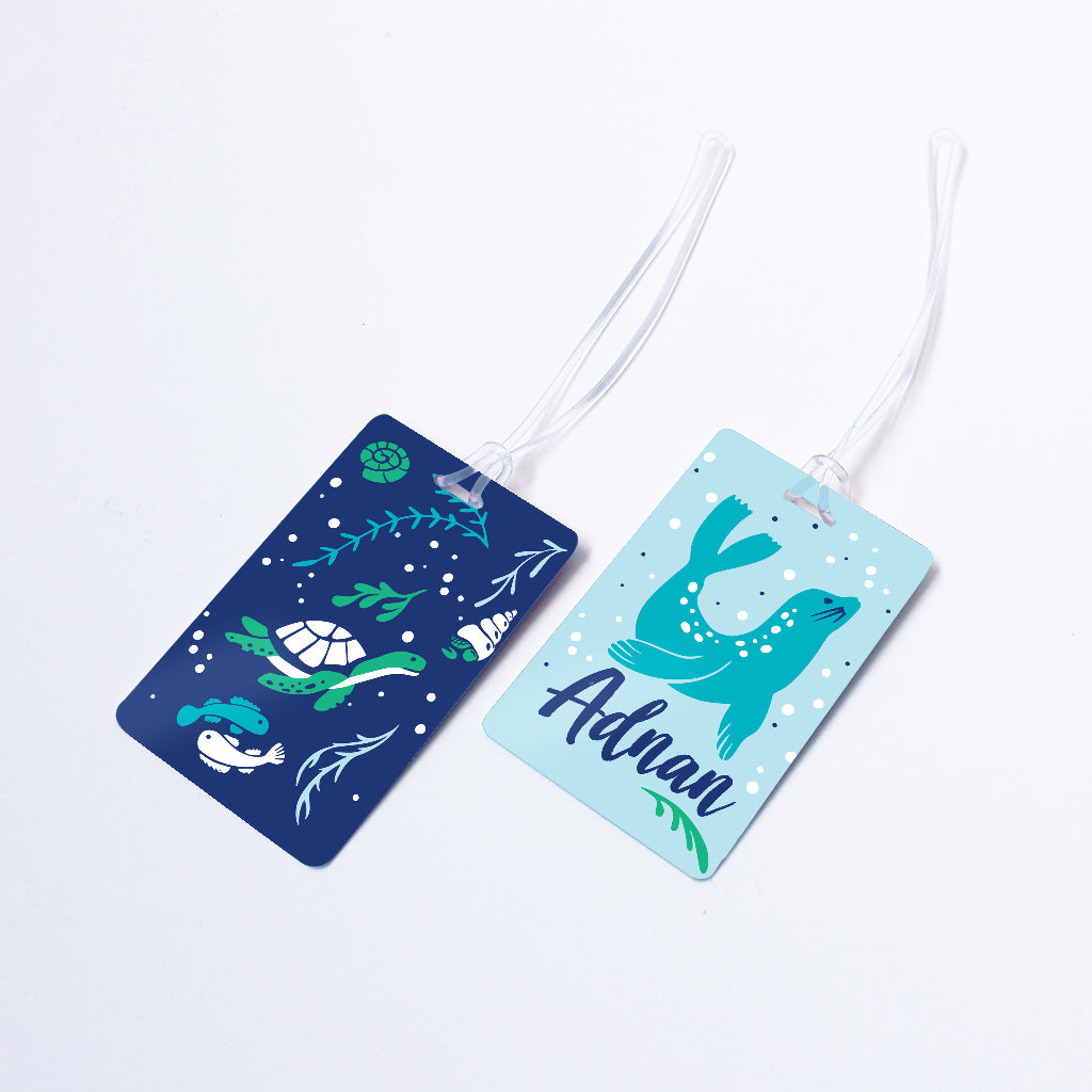 Save the Seas Personalised Bag/Baggage Tag Luggage Tag - Set of 2
