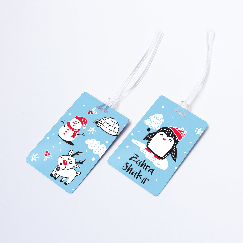 Winter Wonderland Personalised Bag/Baggage Tag Luggage Tag - Set of 2