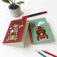 Load image into Gallery viewer, Official Harry Potter Hogwarts Express Themed A6 Blank Pocket Notepads 60 Pages (Set of 2)
