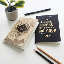 Load image into Gallery viewer, Official Harry Potter Marauder's Map Themed A6 Blank Pocket Notepads 60 Pages (Set of 2)
