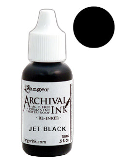 Archival Ink Pads Re-inker - Jet Black