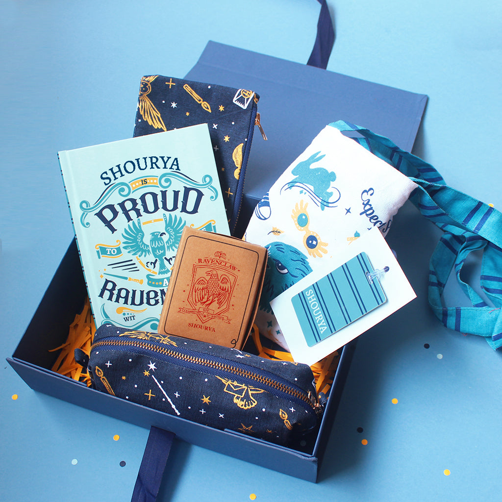 Official Harry Potter Ravenclaw Themed Personalised Stationery Gift Hamper