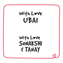 Load image into Gallery viewer, Personalised Rubber Simple Name Stamp on a Wooden Mount - With Love
