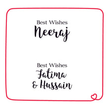 Load image into Gallery viewer, Personalised Rubber Simple Name Stamp on a Wooden Mount - Best Wishes
