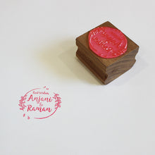 Load image into Gallery viewer, Personalised Wooden Name Stamp - Floral Fringe
