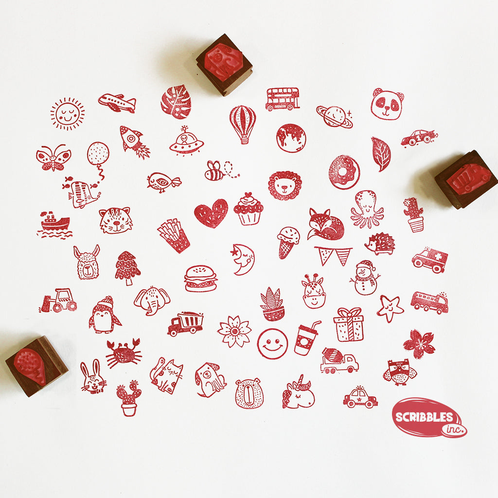 Icon Mini Rubber Stamps