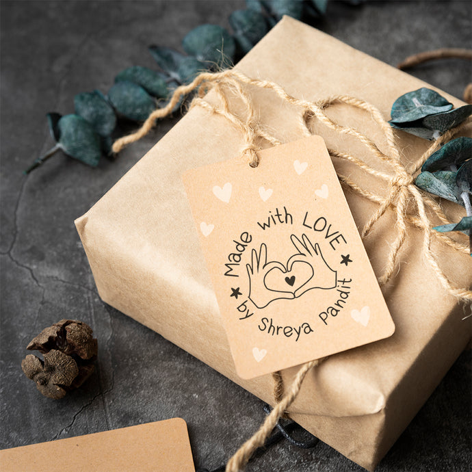 Business Rubber Stamp made with Love Logo