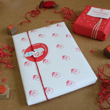 Load image into Gallery viewer, Mini Christmas Rubber Stamp Set on a Wooden Mount - Set of 4
