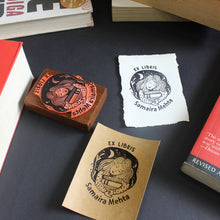 Load image into Gallery viewer, Ex Libris Rubber Stamp night owl
