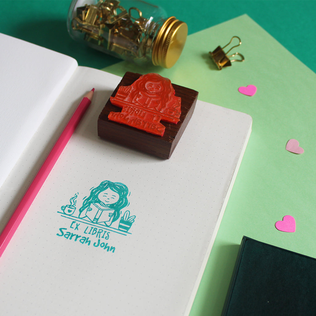 Ex Libris Rubber Stamp bibliophile book