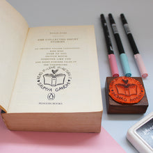 Load image into Gallery viewer, Personalised Rubber Library Stamp with Wooden Mount - Lost &amp; Found
