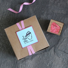 Load image into Gallery viewer, Business Rubber Stamp made with love logo
