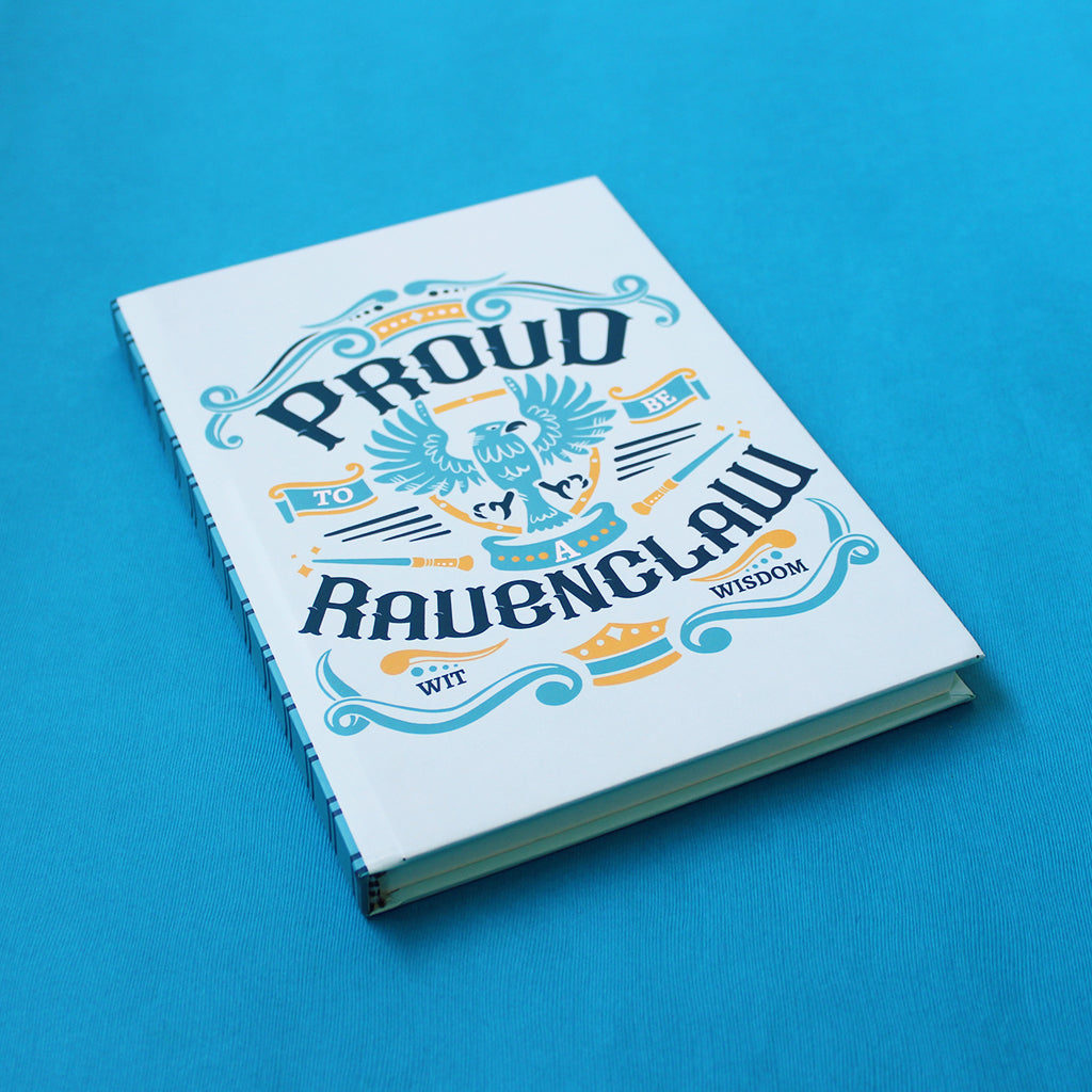 Official Harry Potter Ravenclaw House A5 Hardbound Notebook Ruled Pages (Can be Personalised)