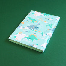 Load image into Gallery viewer, Dinosaurs Themed A5 Hardbound Notebook Ruled Pages (Can Be Personalised)

