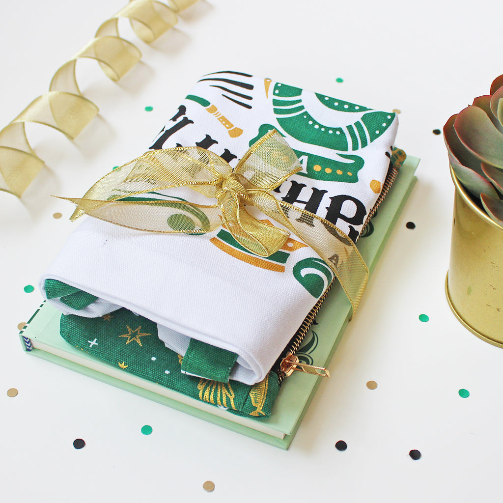 Official Harry Potter Slytherin House Themed Curated Gift Hamper - Set of Tote Bag, Pouch & Notebook
