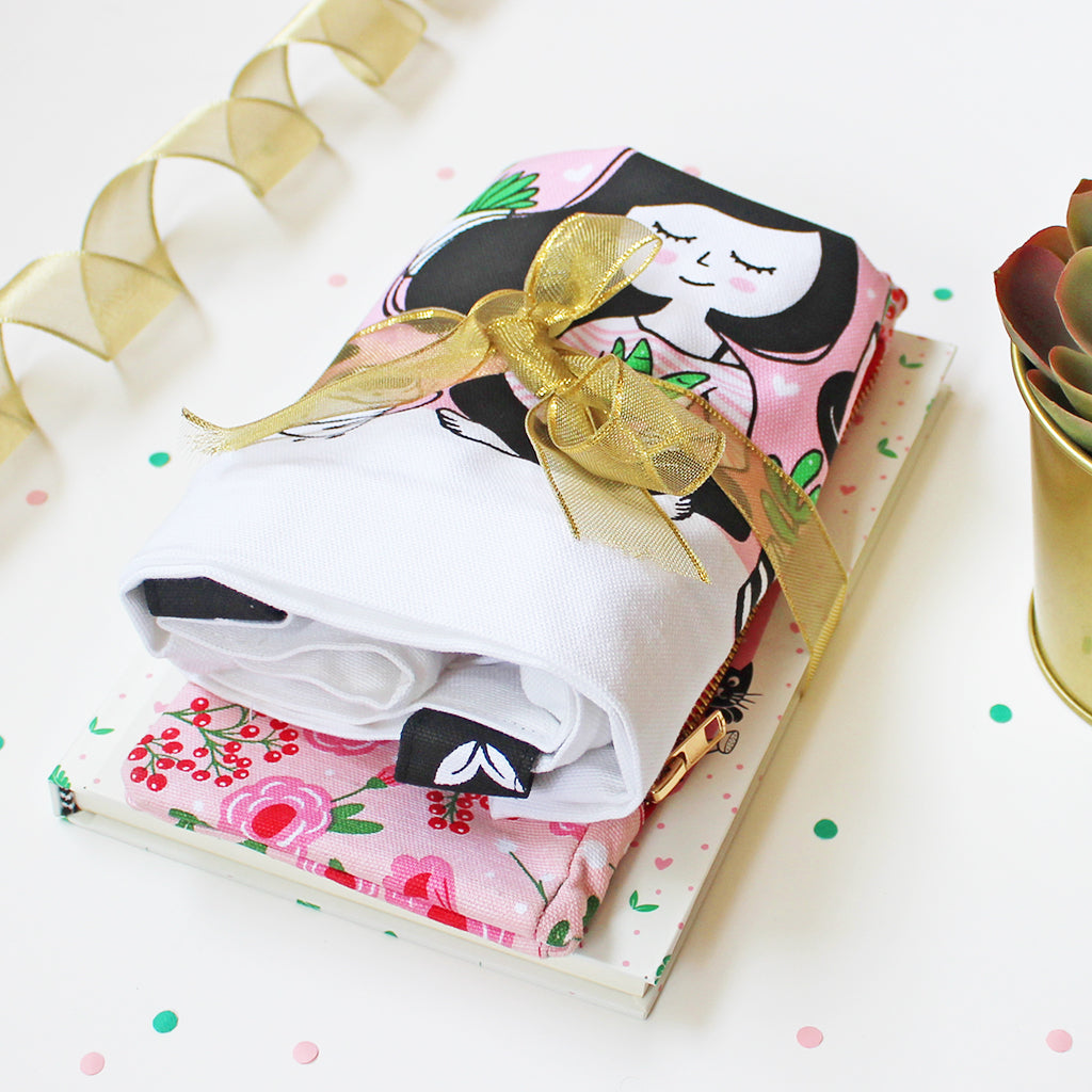 Crazy Plant Lady Themed Curated Gift Hamper - Set of Tote Bag, Pouch & Notebook